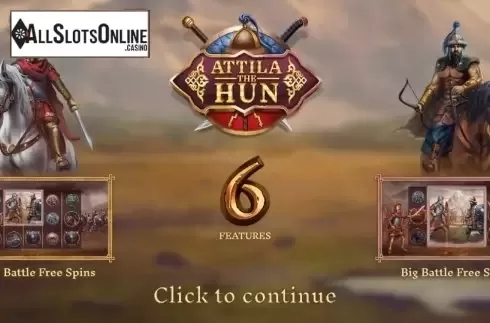 Start Screen. Attila The Hun from Relax Gaming