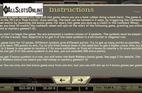 Info. Bank Robbers 3S from Air Dice