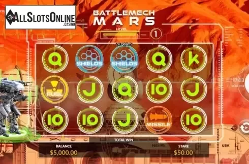 Reels screen. Battlemech Mars from Maverick