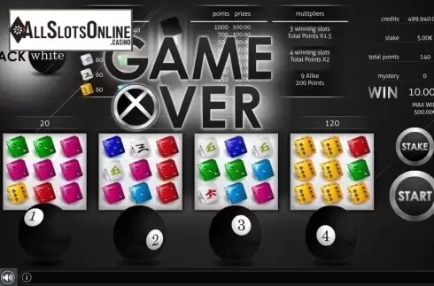 Win Screen. Black and White (Gaming1) from GAMING1