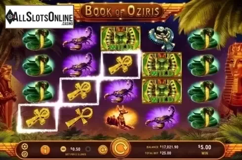Win Screen 1. Book of Oziris from GameArt