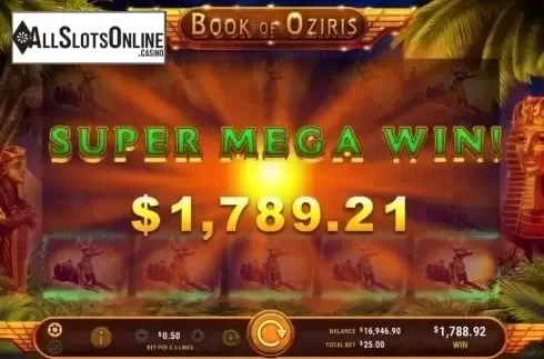 Win Screen 3. Book of Oziris from GameArt
