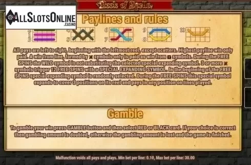 Paylines. Book of Spells (Fazi) from Fazi