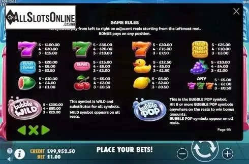 PayTable Screen
