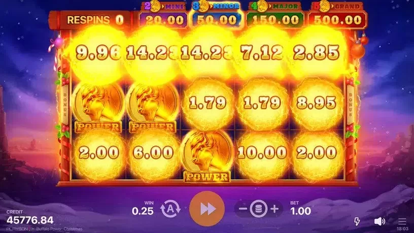 Buffalo Power Christmas slot screenshot 3