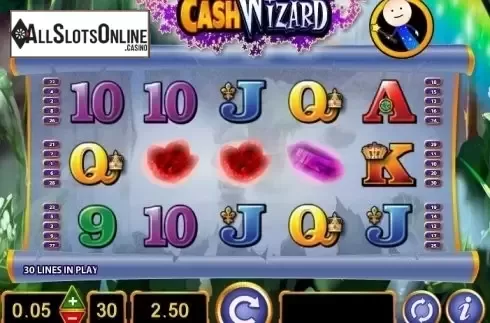 Reel screen. Cash Wizard from Bally