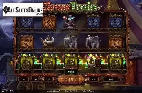 Win Wild screen. Circus Train from Thunderspin