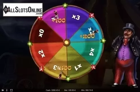 Bonus Game screen. Circus Train from Thunderspin
