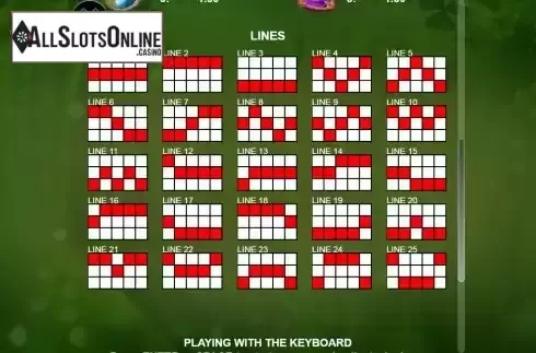 Paylines screen