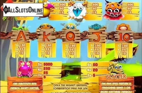 Screen2. Critters from MultiSlot