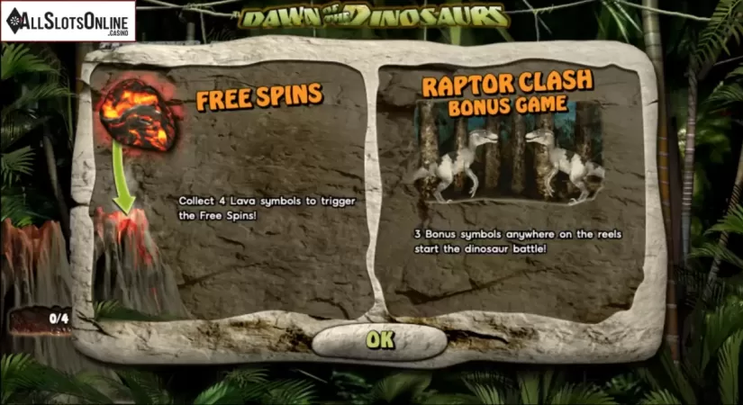 Dawm of the Dinosaurs. Dawn Of The Dinosaurs from 888 Gaming