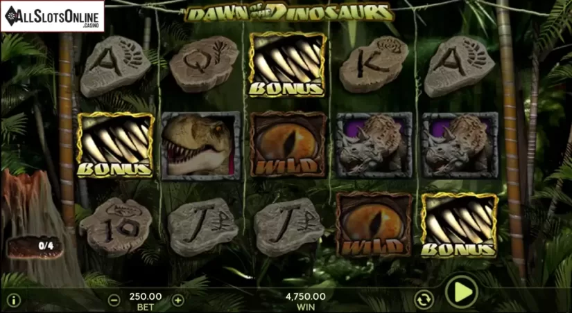 Dawm of the Dinosaurs. Dawn Of The Dinosaurs from 888 Gaming