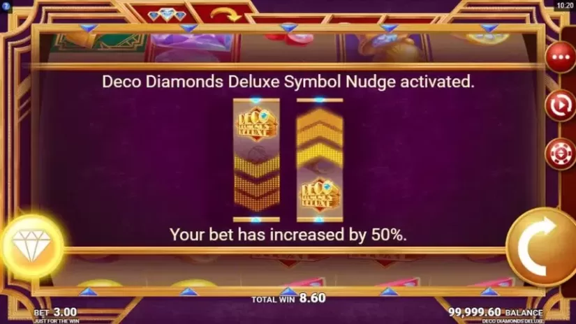 Deco Diamonds Deluxe slot screenshot 2