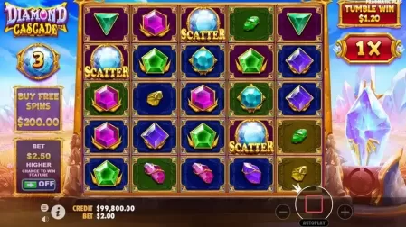 Diamond Cascade slot screenshot 1