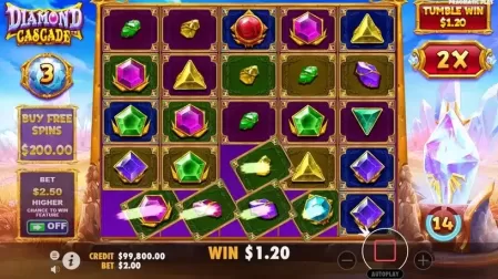 Diamond Cascade slot screenshot 3