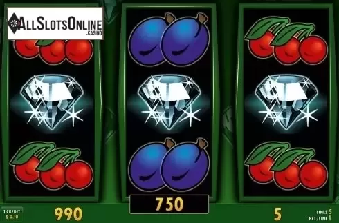 Big win screen. Diamond & Fruits HD from Merkur