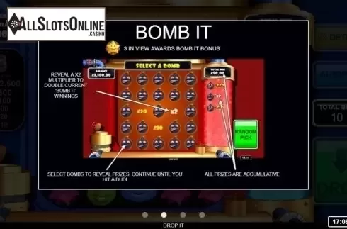 Paytable 2. Drop It! from Inspired Gaming
