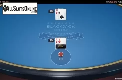 Game Screen 4. European Blackjack (Switch Studios) from Switch Studios