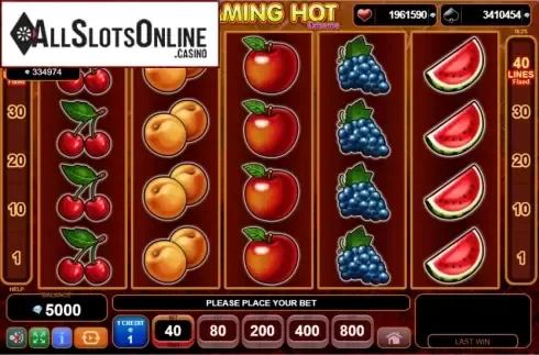 Reel Screen. Flaming Hot Extreme from EGT