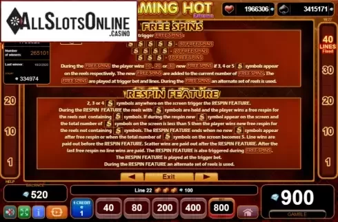 Features 1. Flaming Hot Extreme from EGT