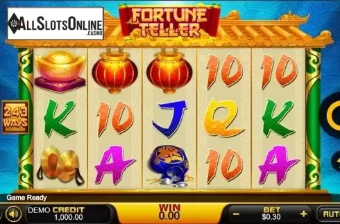 Reels screen. Fortune Teller (PlayStar) from PlayStar