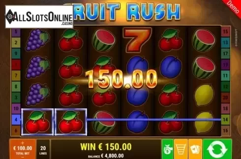Win Screen. Fruit Rush (Gamomat) from Gamomat