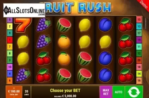 Reel Screen. Fruit Rush (Gamomat) from Gamomat