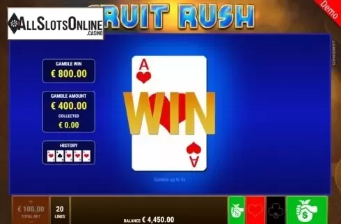 Gamble Feature. Fruit Rush (Gamomat) from Gamomat