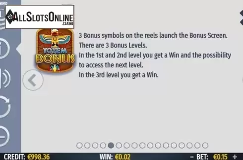 Paytable screen 4. Geronimo from Octavian Gaming