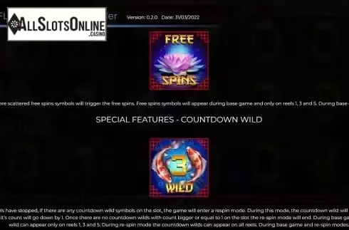 Special features screen