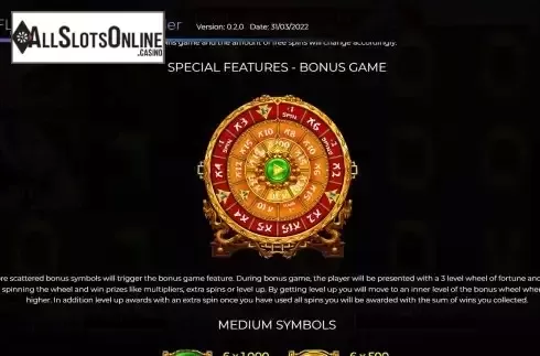 Bonus game screen