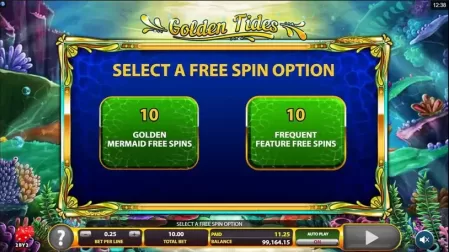 Golden Tides slot screenshot 3