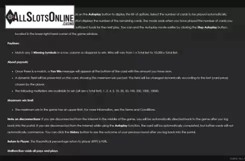 Payouts screen