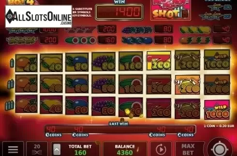Bonus game screen 2. Hot4Shot Deluxe from StakeLogic