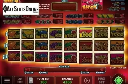 Bonus game screen 1 . Hot4Shot Deluxe from StakeLogic
