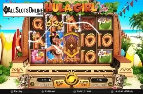 Win screen. Hula Girl from GamePlay