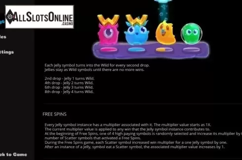 Paytable 3. Jelly Boom from Evoplay Entertainment