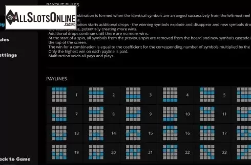 Paytable 4. Jelly Boom from Evoplay Entertainment