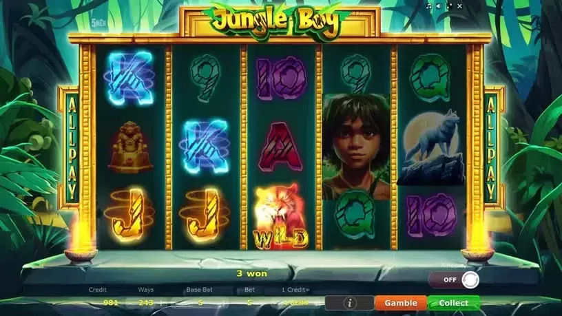Jungle Boy slot screenshot 2