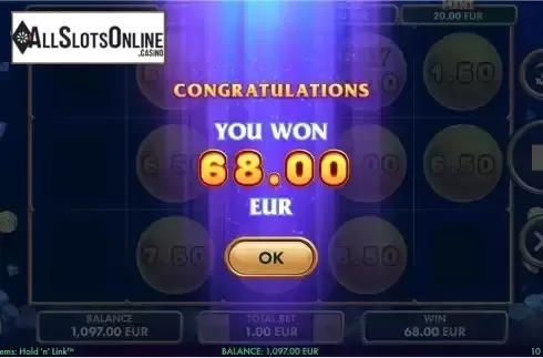 Total Won in Bonus Game Screen