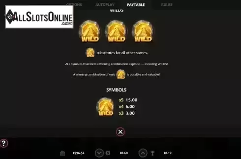 Wild feature screen