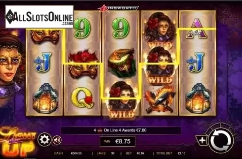 Win Screen . Light Em Up from Ainsworth