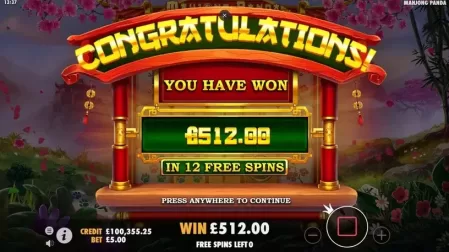 Mahjong Panda slot screenshot 9