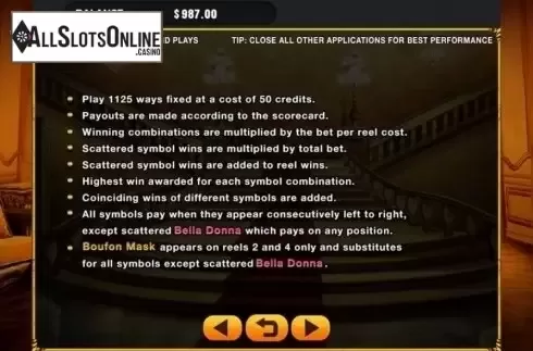 Game Rules. Masquerade (GMW) from GMW