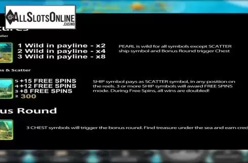 Features. Mermaid's Treasure from Nucleus Gaming