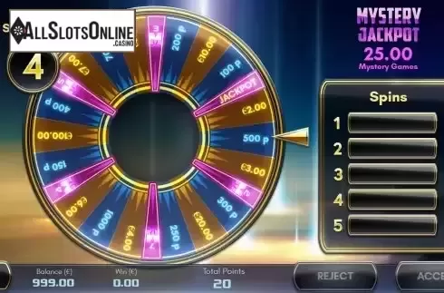 Bonus games screen