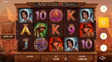 Mystery of Sun slot screenshot 1