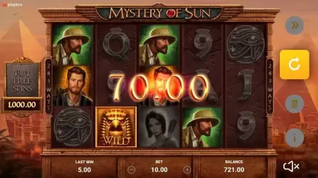 Mystery of Sun slot screenshot 2