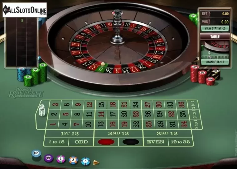 Game Screen. Premier Roulette Diamond Edition from Microgaming