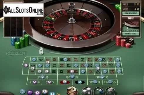 Game Screen. Premier Roulette Diamond Edition from Microgaming